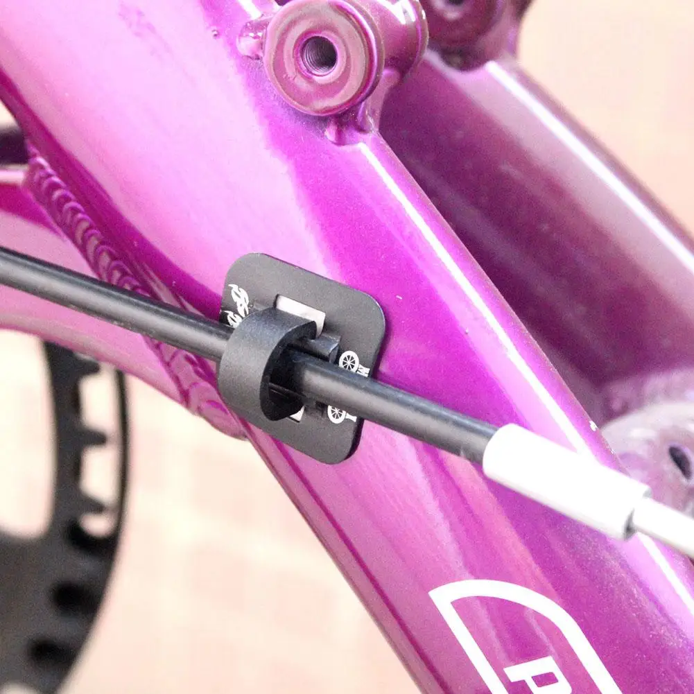 

4pcs/pack Bicycle Aluminum Shifter Brake Cable Fixed Clamp Conversion MTB Road Bike Oil Tube Frame U Buckle Tubing Clip Guide