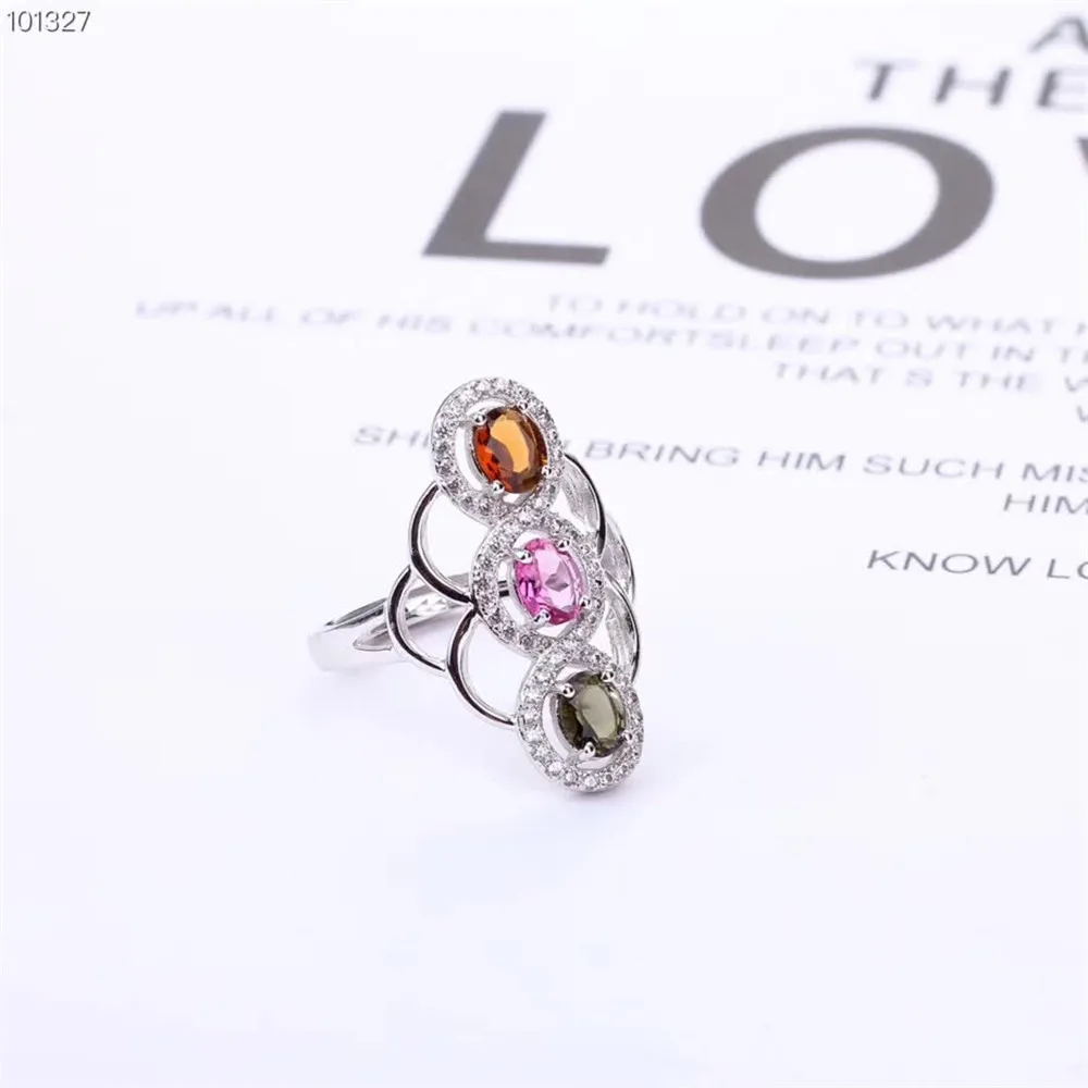 Usine de bijoux en pierres précieuses à la mode unique-conçu 925 argent tourmaline naturelle collie