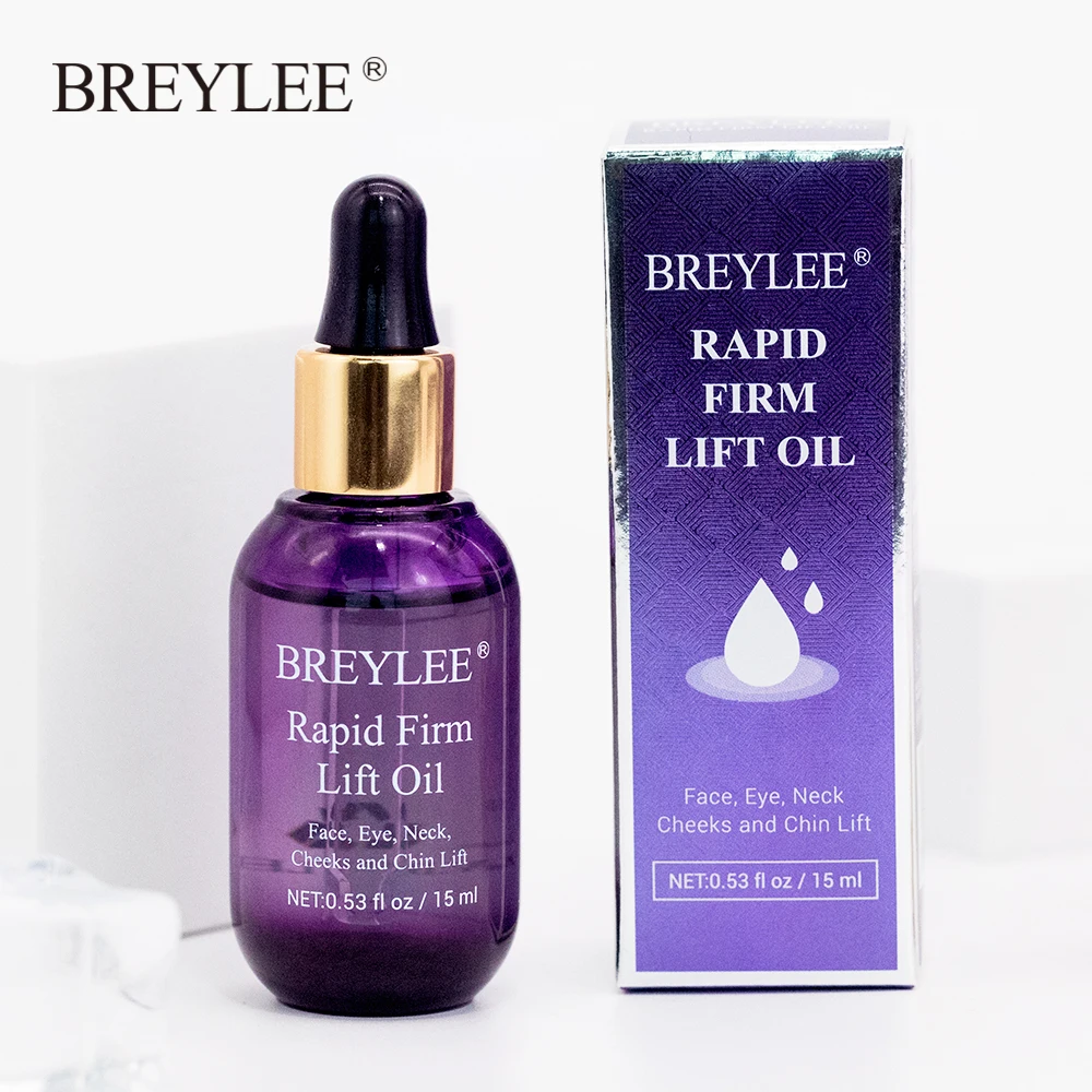 BREYLEE Essential Oils Rapid Firming Lifting Face Skin Care Essence Oil Massage Anti-Wrinkle Anti-Aging Powerful V Shape Facial
