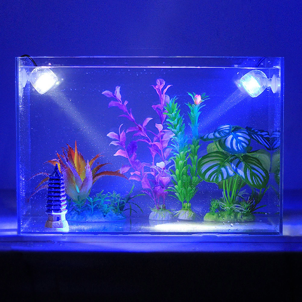 1Pcs Multicolour Aquarium Ornaments Light LED Plastic Waterproof Lamps