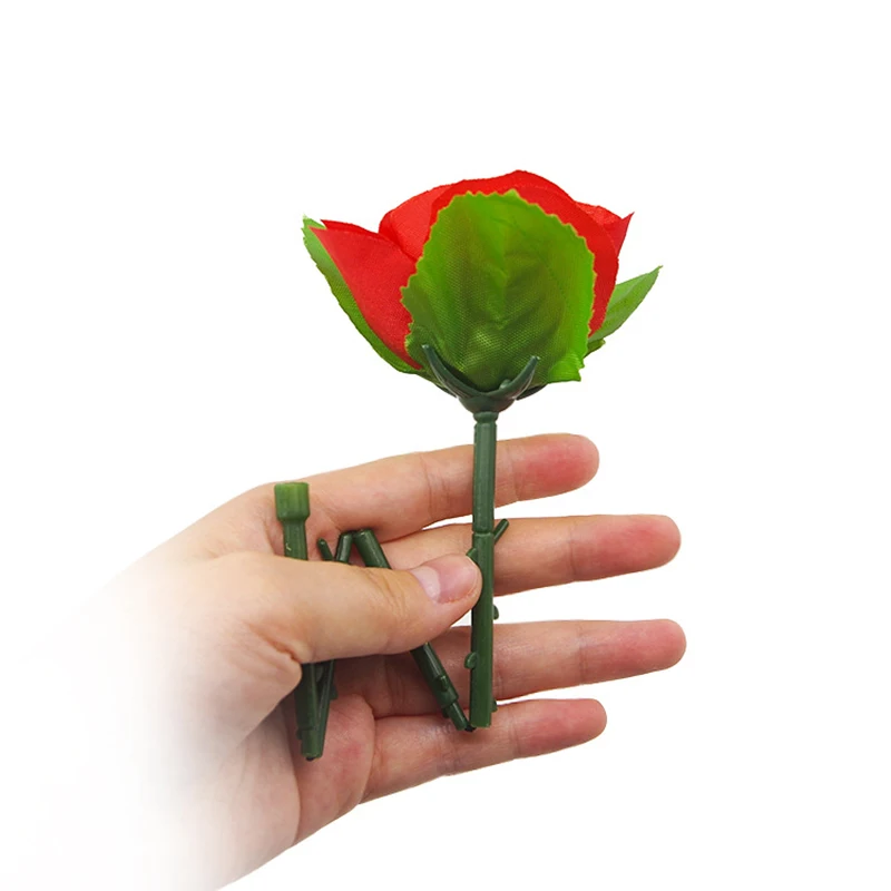 Folding Rose Magic Tricks Flower Appearing Disappears Street Illusion Props ToF1 