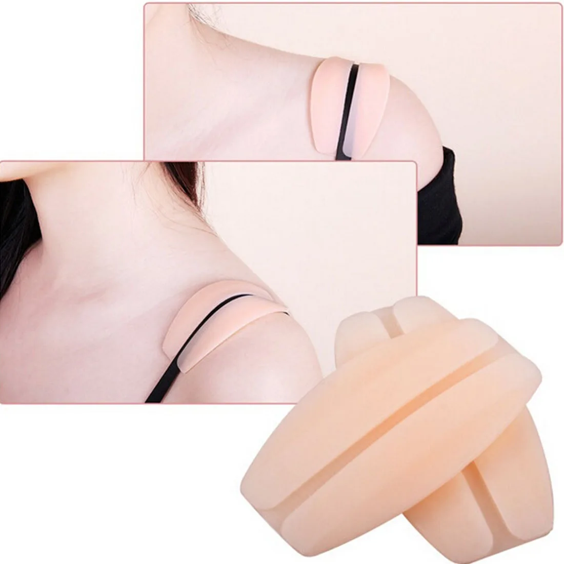 

Charming 1Pair Soft Silicone Bra Strap Holder Non-Slip Bra Strap Shoulder Pads Cushion Relief Pain Strap Pads Intimates Bra