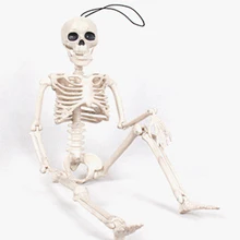 Забавная игрушка-скелет украшения моделирование человеческого тела Пластик игрушка-скелет украшение на Хэллоуин, Рождество номер реквизит для дома с привидениями