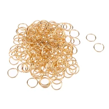 200 шт./упак. 14 мм заколки для волос клип украшения, кольца косы волосы петли дреды золото
