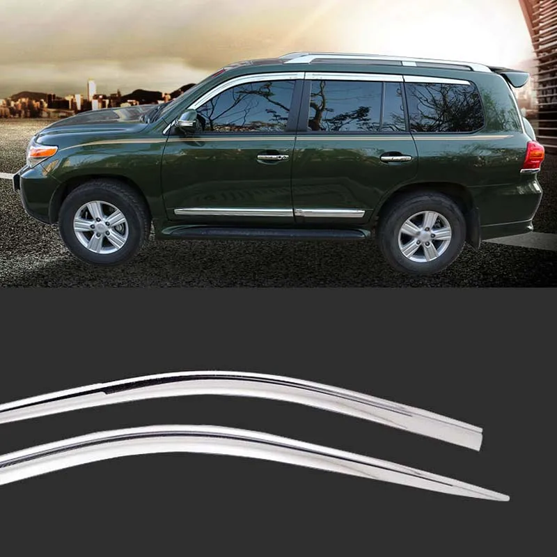 1 Set Brand New Chrome Side Vent Sun Shade Window Visors Rain Guard Deflectors For Toyota Land Cruiser 1 Set Brand New Chrome Side Vent Sun Shade Window Visors Rain Guard Deflectors For Toyota Land Cruiser