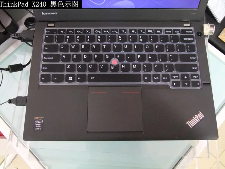 Новинка силиконовая клавиатура кожного покрова протектор для lenovo THINKPAD X230S X240 X240S X250 S1 Йога X1 спирали X260 i5 i7 - Цвет: Black