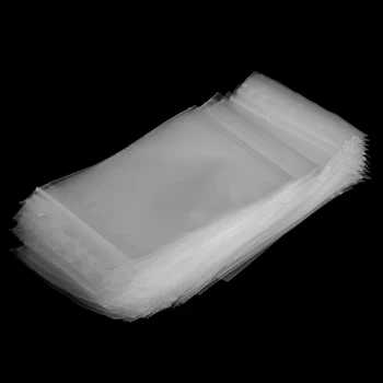 

100X Clear Grip Self Press Seal Resealable Zip Lock Plastic Jewelry Bags 8 Sizes
