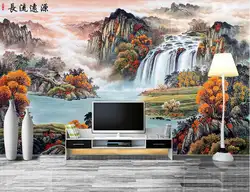 3d комнате обои на заказ росписи Нетканые стикер 3D наслаждаться долгую историю пейзажной живописи фото 3d стены фрески обои