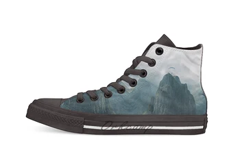 

Flying Mountain Explorer Landscape Photography Design breathable Casual High Top lace-up Canvas shoes sneakers