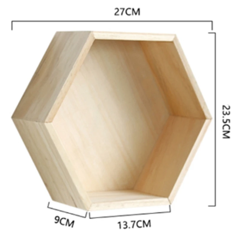 Топ!-скандинавский стиль детская комната декорация полка деревянная желтая белая сотовая Шестигранная полка для детской спальни деко