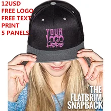 Бейсболка c регулировкой сзади под заказ 5 панелей бесплатно текстовый логотип фото печать для мужчин и женщин дети персонализированные хип хоп Мода команда Семья