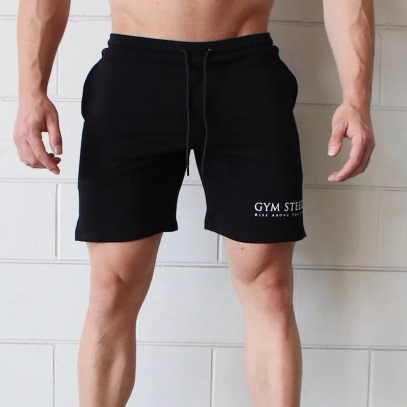 

Men Gym Cotton Shorts Run Jogging Sports Fitness bodybuilding Sweatpants Man Profession Workout Crossfit Brand Beach Short Pants