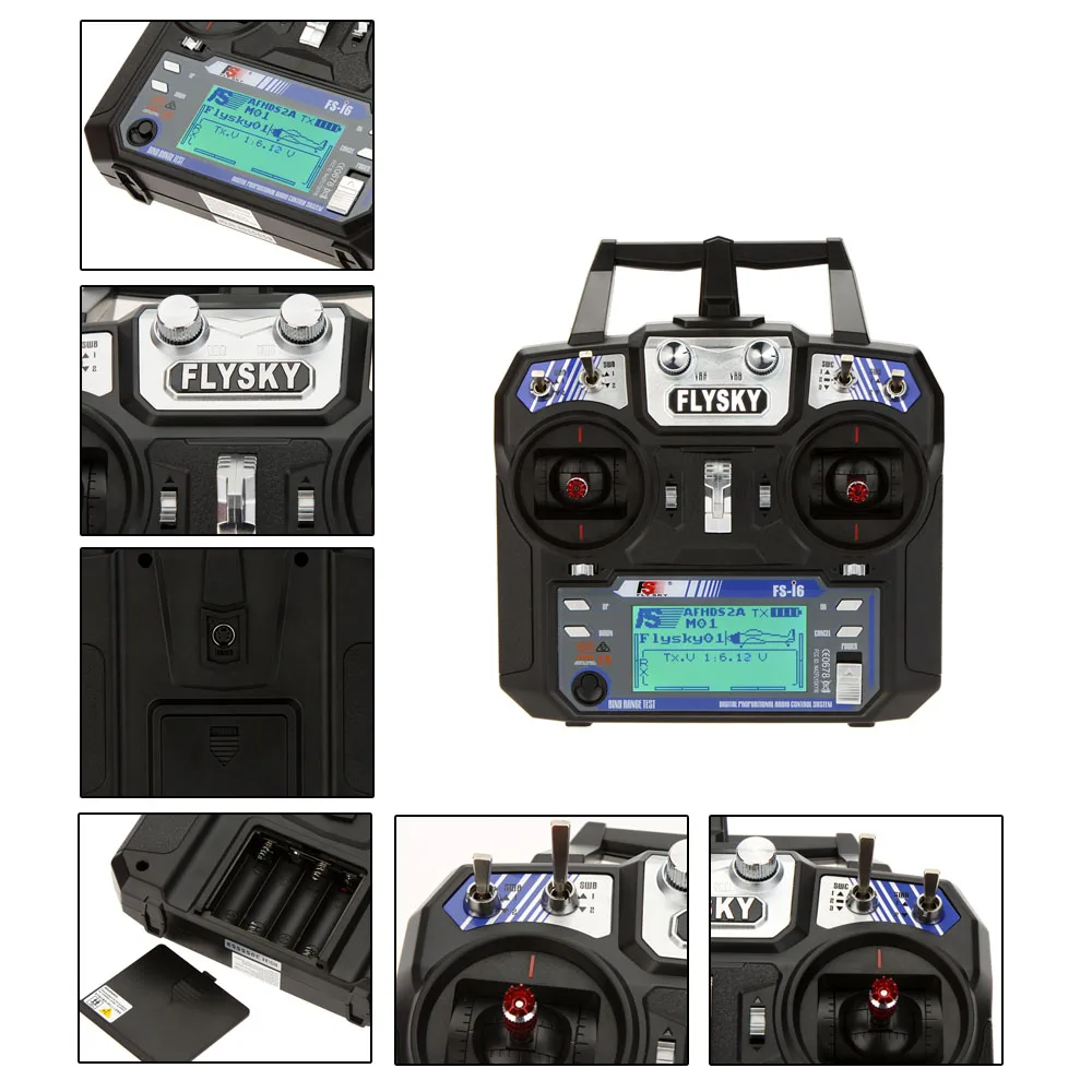 Flysky FS-i6 6CH 2,4G AFHDS 2A lcd передатчик Радио система w/FS-RX2A профессиональный приемник для Мини FPV Racer RC Дрон