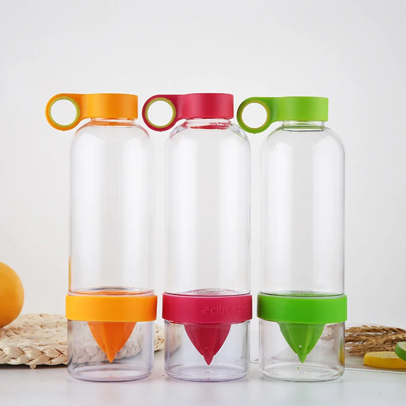 630ml Fruit Water Shake Bottle direct drinking Lemon Juice Shaker Drink