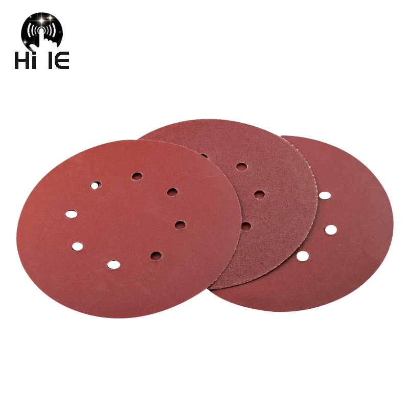 

10pcs 5 Inch 125mm 8 Hole Round Sandpaper Eight Hole Disk Sand Sheets Grit 60-2000 Hook Loop Sanding Disc Polish