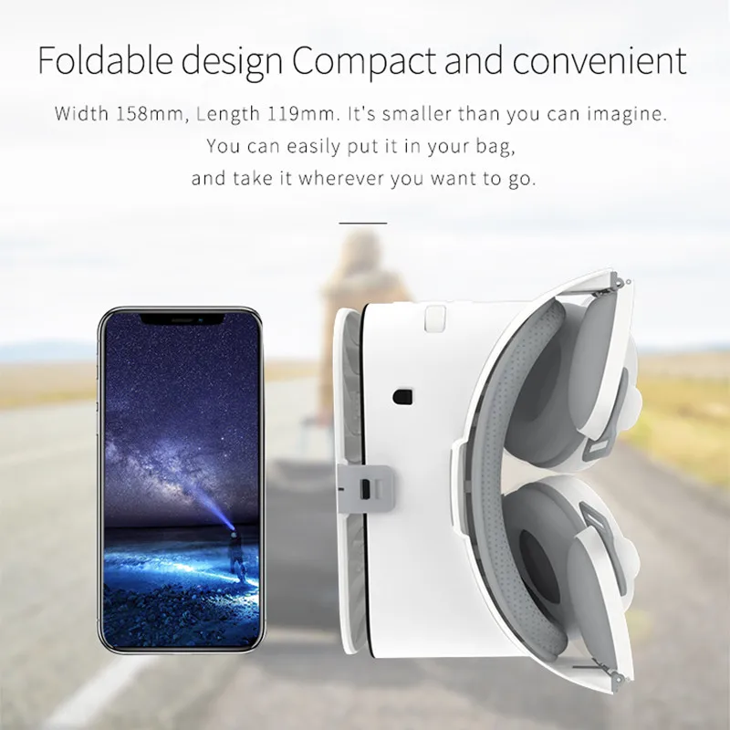 Comprar BOBOVR Z6 mejora 3D gafas VR auriculares Google Cardboard Bluetooth gafas de realidad Virtual casco inalámbrico VR para teléfonos inteligentes