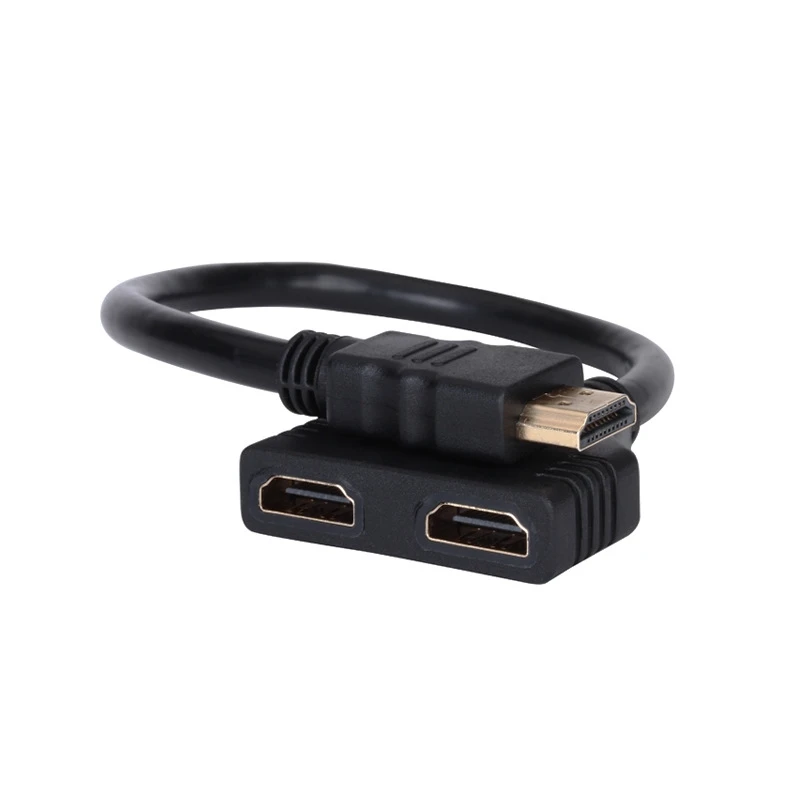 1080P 2 Port HDMI Splitter 1 In 2 Out Male to Femal Video Cable Adapter hdmi Switch Converter For Audio TV DVD free shipping 1080P 2 Port HDMI Splitter 1 In 2 Out Male to Femal Video Cable Adapter hdmi Switch Converter For Audio TV DVD free shipping