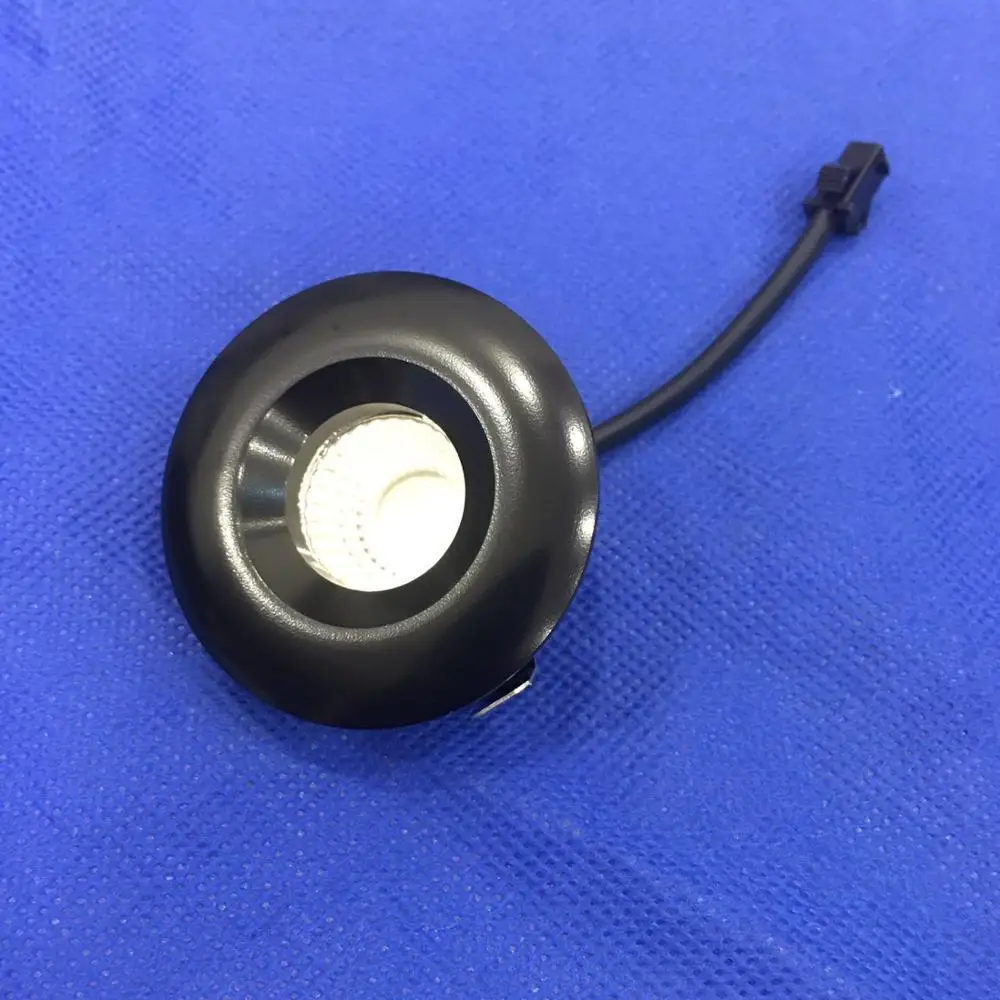 10 шт./лот черный cabinet light 3 Вт cob светодиодные светильники 48 мм Диаметр AC85 265V мини