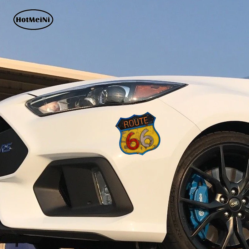 HotMeiNi автостайлинг 3D Route 66 самоклеющиеся высечки логотипа виниловая наклейка JDM