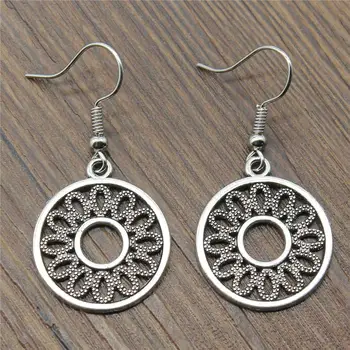 

Round Hollow Circle Earrings Pendant 24x21mm Charm Dangle Earring For Women Charming Drop Earring Dropship Suppliers