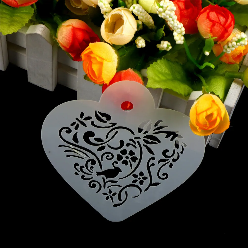 Pochoirs à Café Modèles En Acier Inoxydable Barista Pour Cupcake Cookie