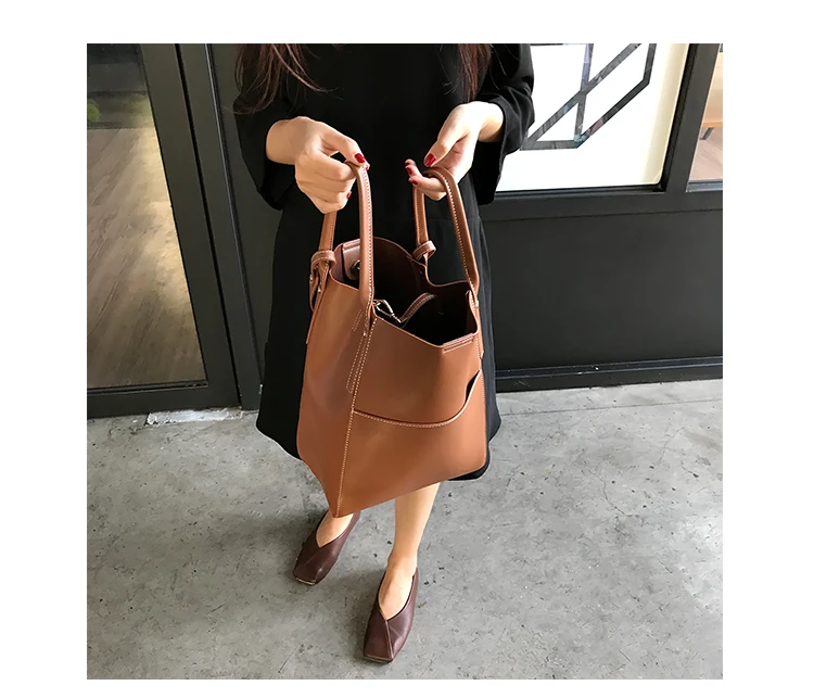 Brand Hot Sale Fashion Ladies Hobos Classic Women Handbag 100% Genuine Leather Large Capacity Shoulder Bag Casual Simple (11)
