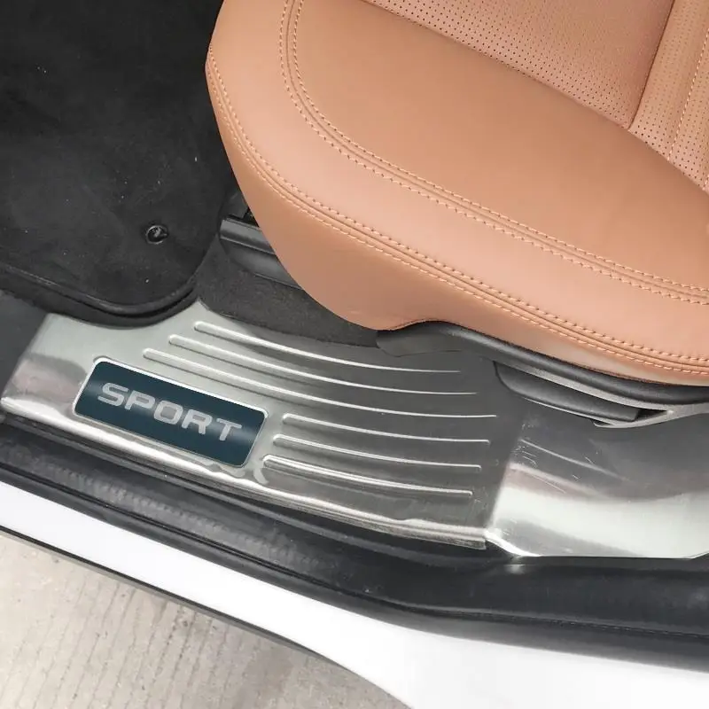 

Car Automobile Automovil Foot Pedal Door Exterior Fashion Sticker Strip Accessory Bright 18 19 FOR Land Rover Discovery Sport