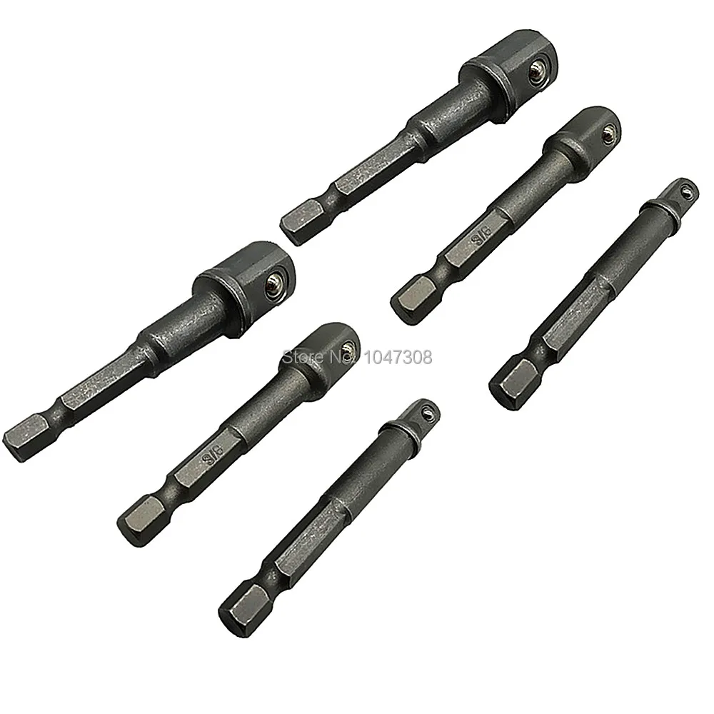 

QUICK CHANGE CHUCK SOCKET ADAPTER SET HEX SHANK TO 1/4" 3/8" 1/2" SET NEW