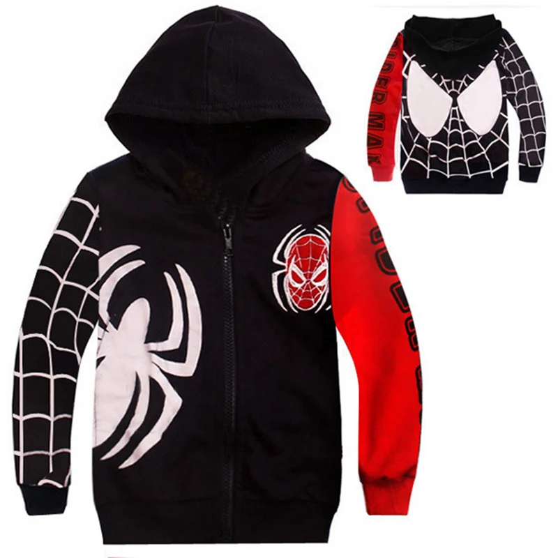 

Spring Autumn Super Hero Spiderman Boys Hoodies Boys Sweatshirt Jackets Baby Hoodie Kids Coat Windbreaker Sport Blazer Outerwear