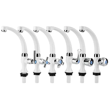 

6 Types G1/2 ABS Plastic Single Cold Faucet Water Tap Kitchen Sink Bathroom Basin Accessories Single Cold Water Tap