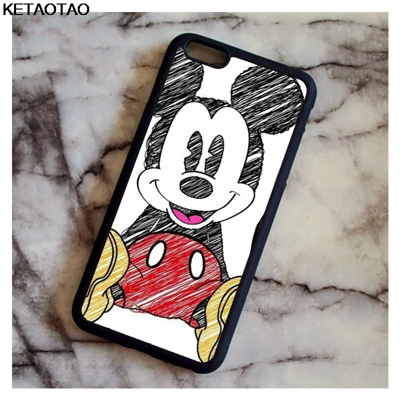 KETAOTAO чехол для телефона с изображением Микки Мауса s iPhone 4S 5C 5S 6 S 7 8 Plus X samsung NOTE