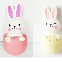 Детская сжимающая игрушка Пасхальный кролик яйцо дети медленный рост PU Squeeze Пасхальный подарок Кролик снимает игрушки для детей взрослый