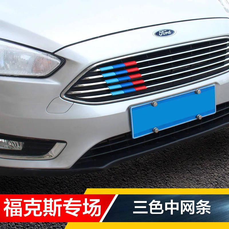 Декоративная яркая наклейка на решетку радиатора для Ford Focus 2015 2016 2017