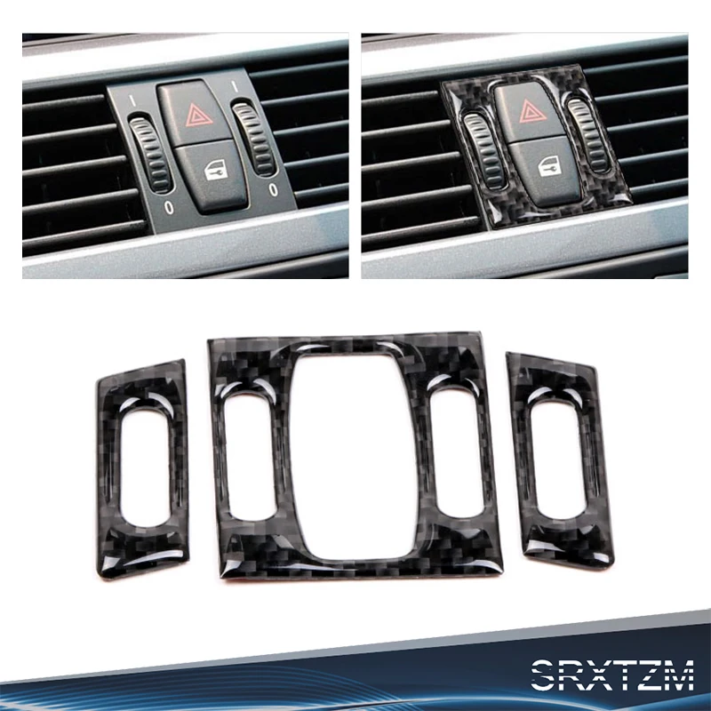 For Bmw E60 Carbon Fiber Car Interior Front Air Conditioner Outlet