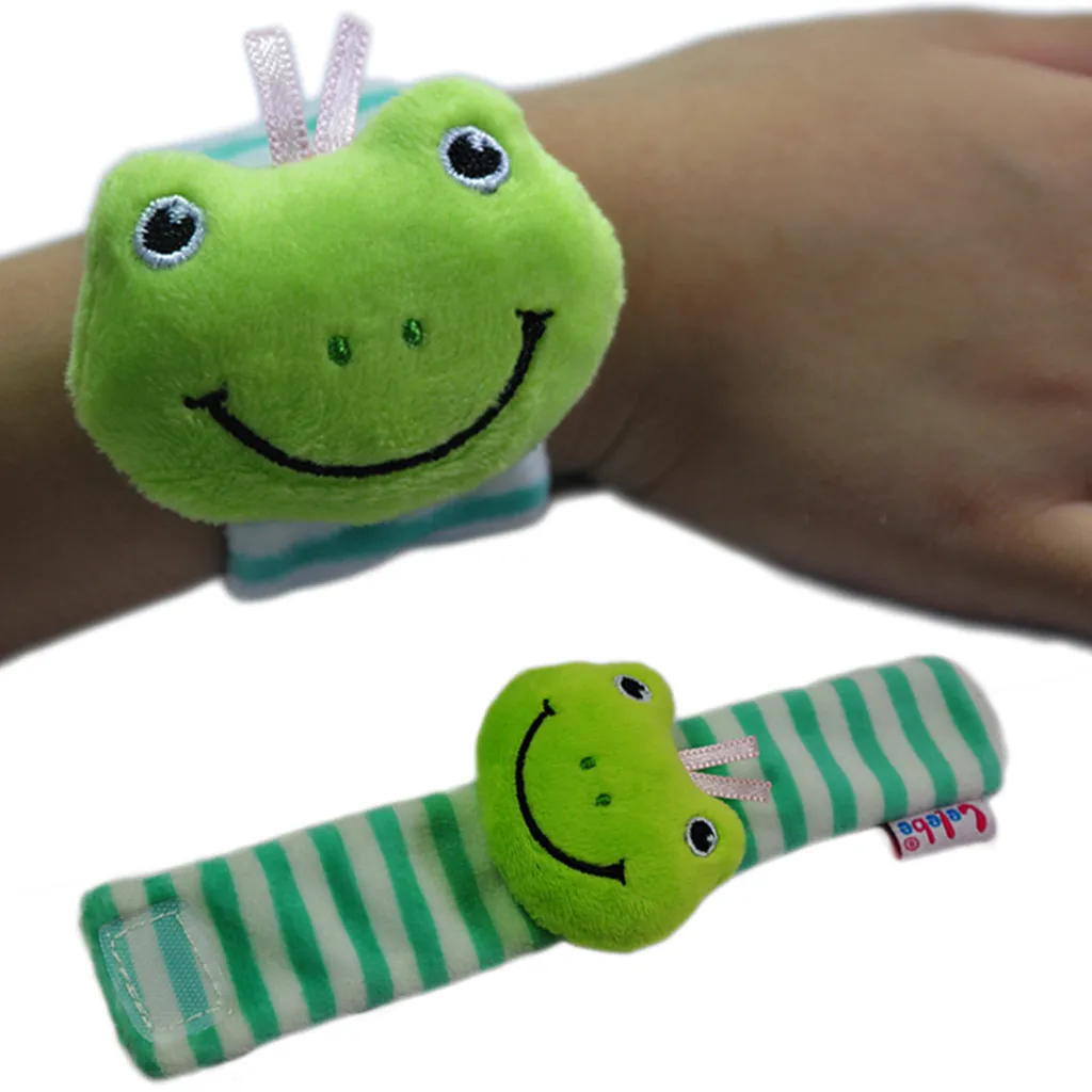 1Pc Infant Baby Kids Children Toddlers Soft Plush Animals Lovely Wristband Rattle Learn Toy Novelty Gift