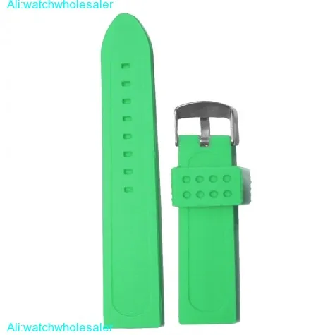 24mm Aqua Color Silicone Jelly Rubber Ladies Men Watch Band Straps WB1072P24JB
