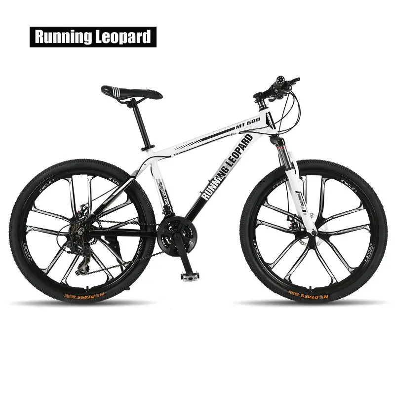 Running Leopard mountain bike 26 inch 21/24 speed bikes aluminum alloy frame mountain bike Mechanical double disc brake bicycle