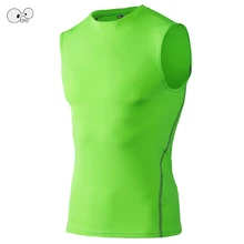 Новая быстросохнущая Мужская компрессионная майка Топы облегающие для тренировок базовый слой фитнес жилет для упражнений без рукавов бег Бодибилдинг рубашки