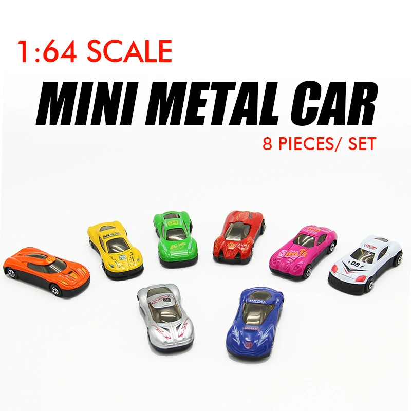 8 PCS/Set Mini Diecast Cars 164 Metal Toy Colorful Model Cars Toys