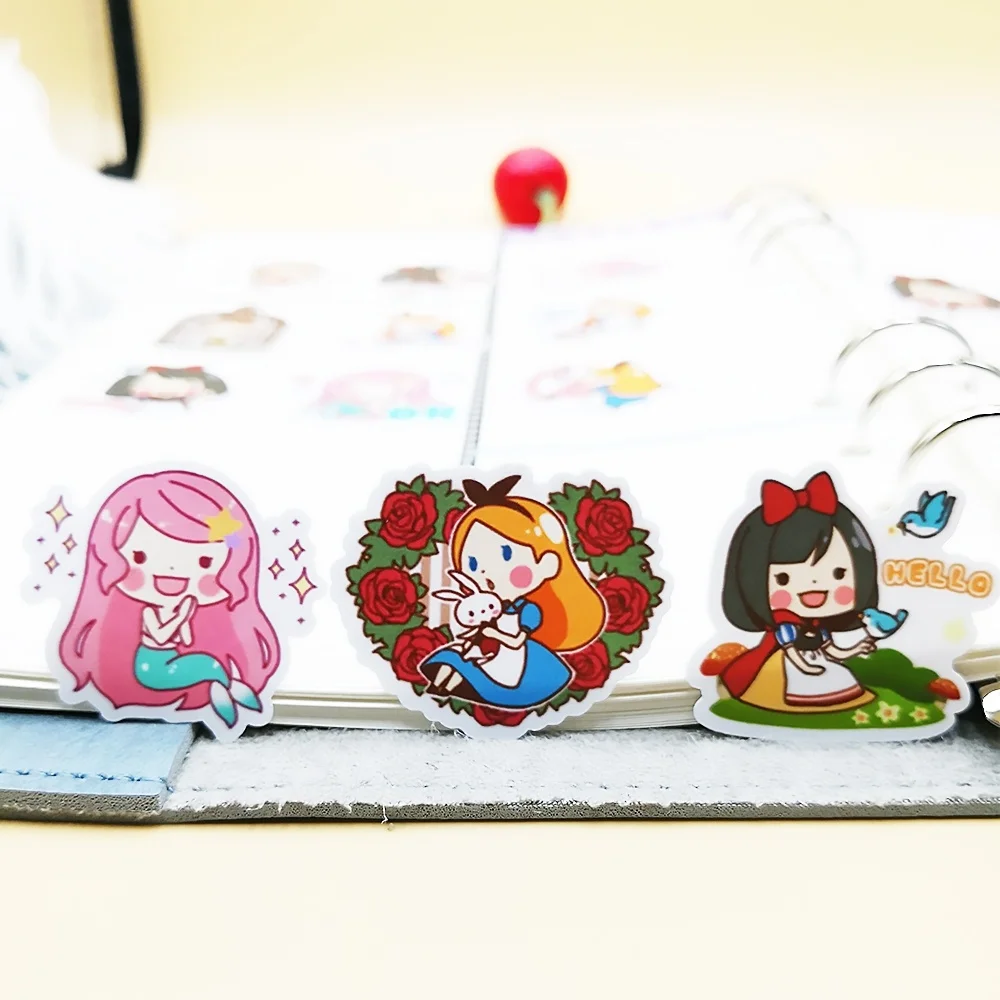

20/40 Cartoon Girl Collection Sticker Diary Album Refrigerator Decoration DIY Craft Applique House Wall Decoration Random Repeat