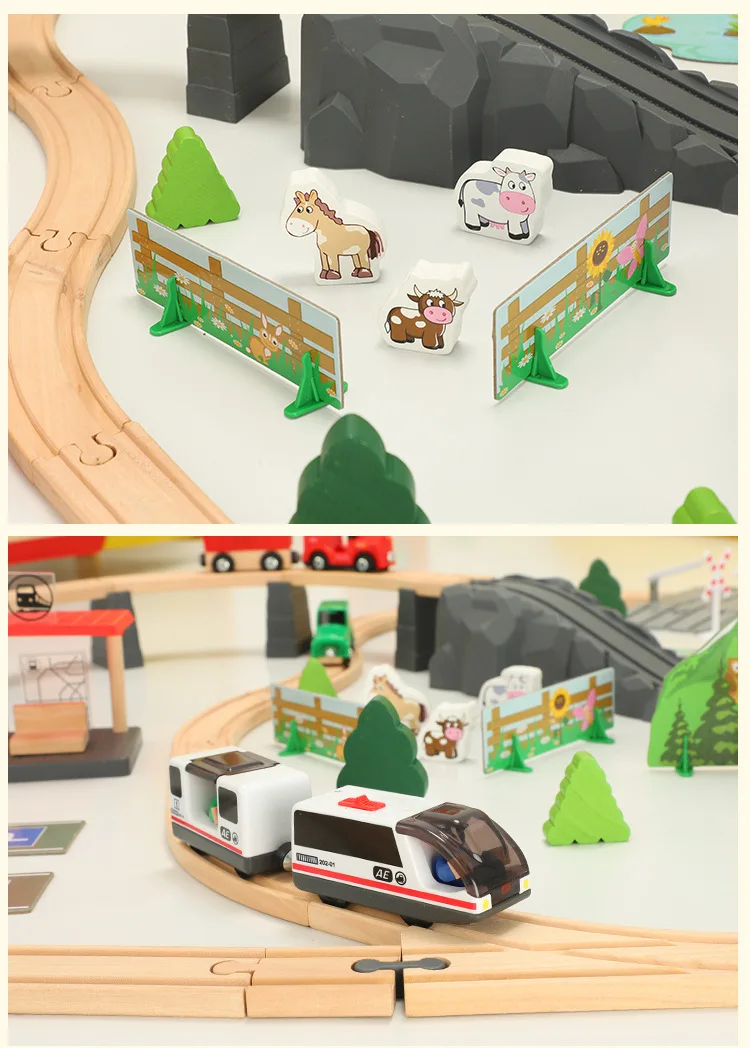 Детский Электрический поезд трек Набор строительных блоков трек Магнитный автомобиль игрушка мальчик трек развивающие игрушки совместимы с BRIO автомобили