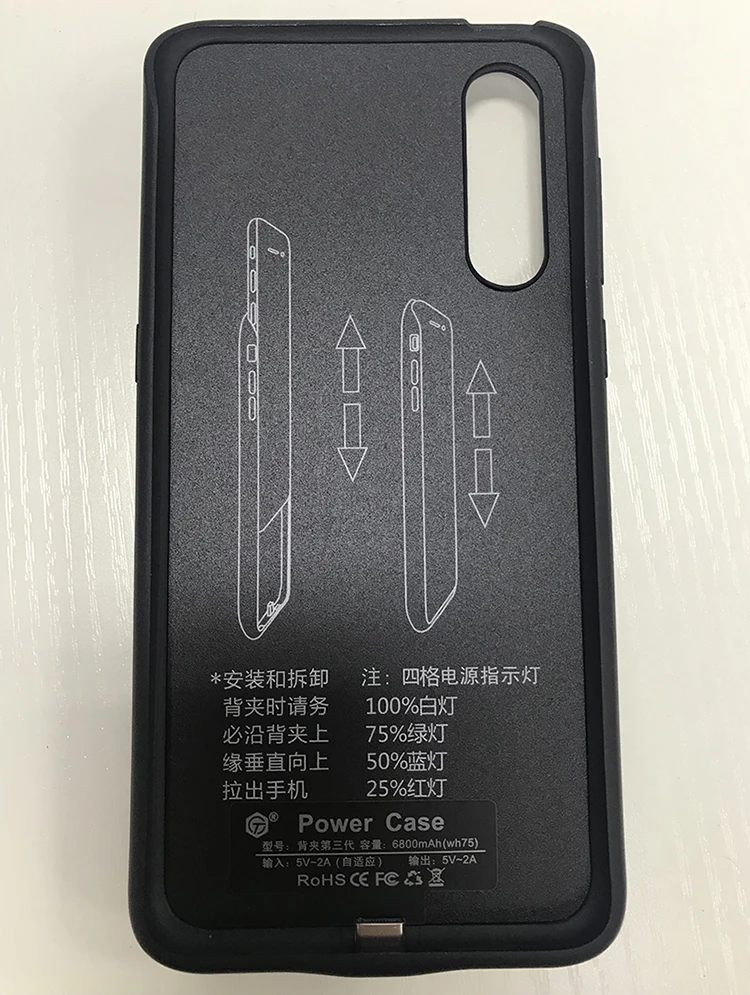 6800 мАч чехол для аккумулятора Xiaomi Mi 9 Power Bank чехол для зарядного устройства для Xiaomi 9 Тонкий чехол для зарядки чехол для Mi 9