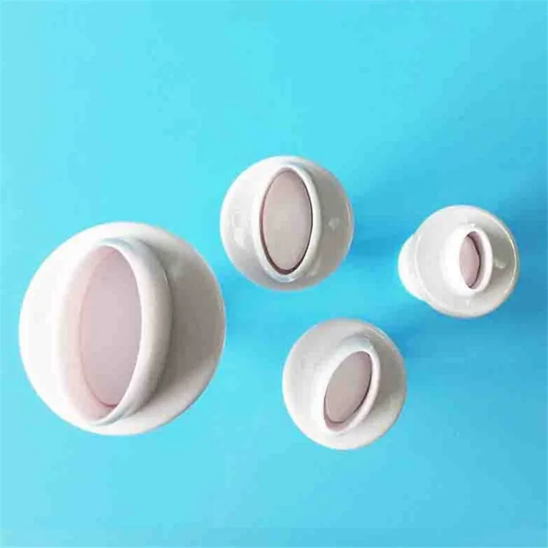 

4pcs/set Oval Shaped Cookie Plunger Cutter Plastic Fondant Cutter Biscuit Mold Sugarcraft Cake Decorating Tools