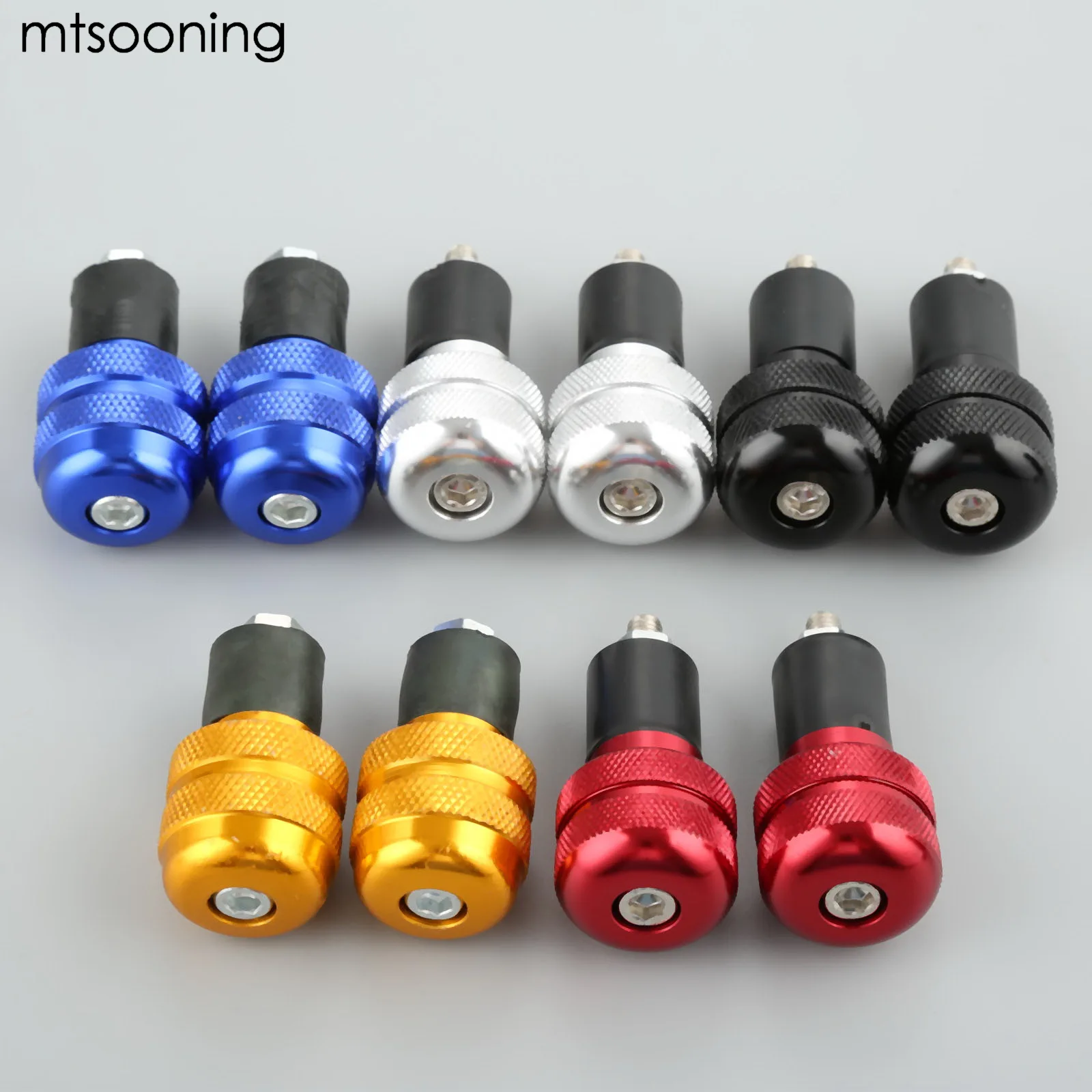 Алюминиевые наконечники для руля mtsooning 7/8 дюйма 22 мм мотоцикла черные ползунка Honda