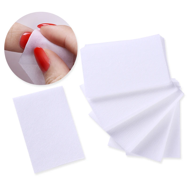 1000pcs Nail Polish Remover White Nail Wipes Bath UV Gel Lint-Free Wipes Cotton Napkins For Nails Nail Art Clean Tools