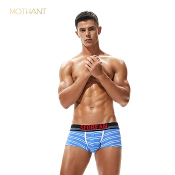 

Men's underwear striped new men's boxers comfortable cotton men's trousers shorts home daily health