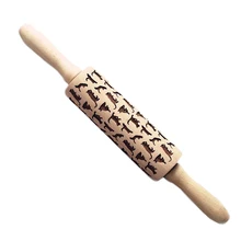 Quickdone рисунком кошки деревянный прокатки Булавки лазерной Тиснение выпечки печенья Фондант торт тесто рисунком ролик Пособия по кулинарии инструмент ct1104