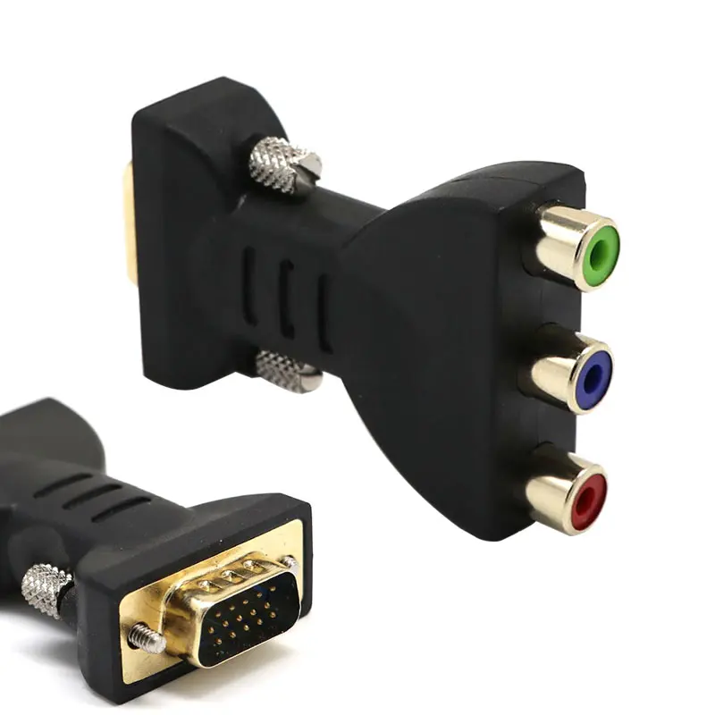 Лидер продаж 2019 15 Pin VGA штекер для 3 RCA видео Женский M/F разъем адаптера Jack конвертер