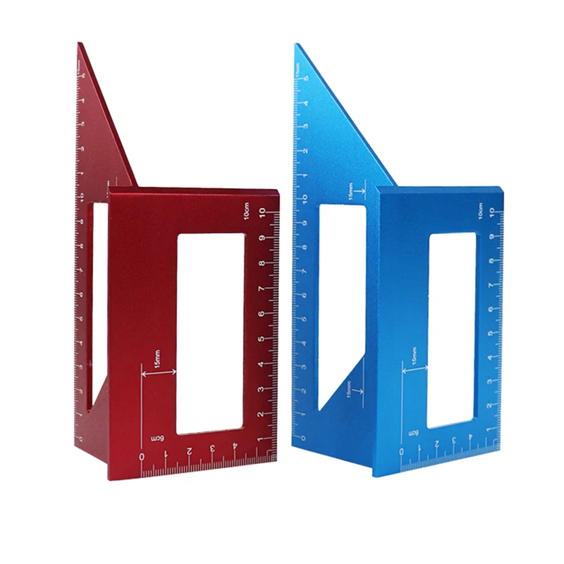 

Woodworking T-type gauge Multifunction square Aluminum Alloy 45 degree 90 degree ruler Portable guide rule woodworking tools