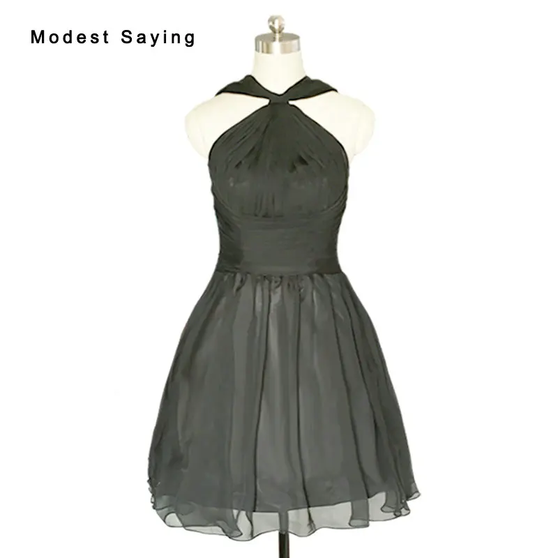 modest black cocktail dress